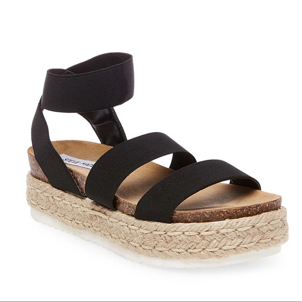 Steve Madden Kimmie Black Platform Sandals